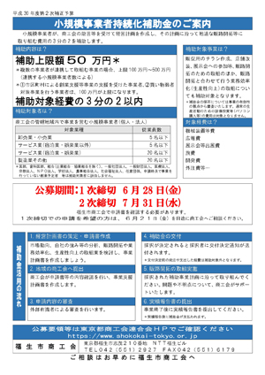 小規模事業者持続化補助金の公募